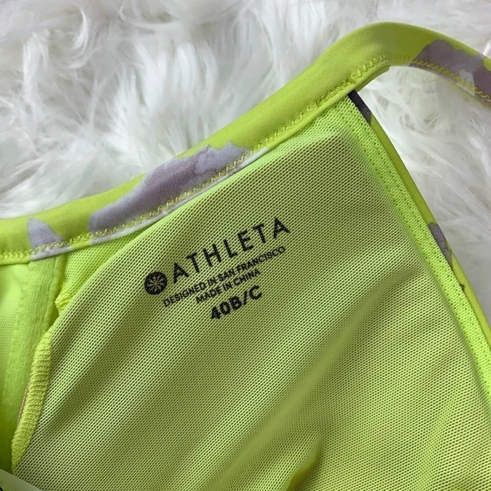 ATHLETA Yellow Gardenia Twist Up Bikini Top 40 B/C - Picture 5 of 7